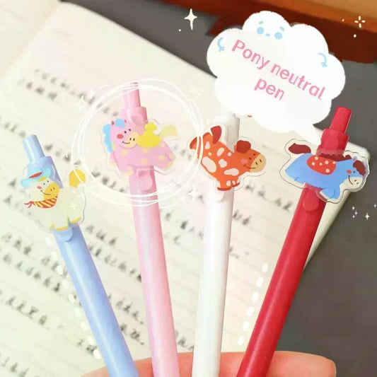 Cute Pony Gel Pens 5/6-Pack – Smooth Quick-Dry Acrylic Pens Decorative Gel Pens Oasis Select