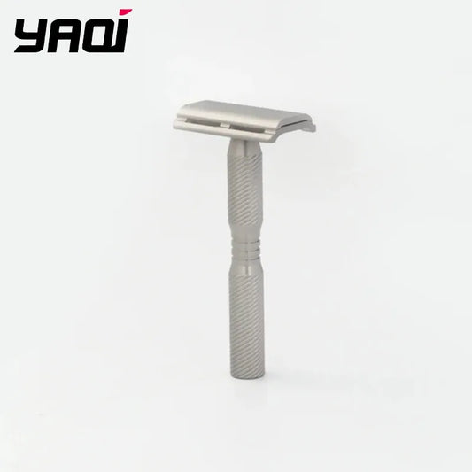 2026 Flash Sale！YAQI Ghost Multiple Thread Pattern Titanium Lightweight Safety Razor for Smooth Shaving Peaceful Pleasures Health and Wellness