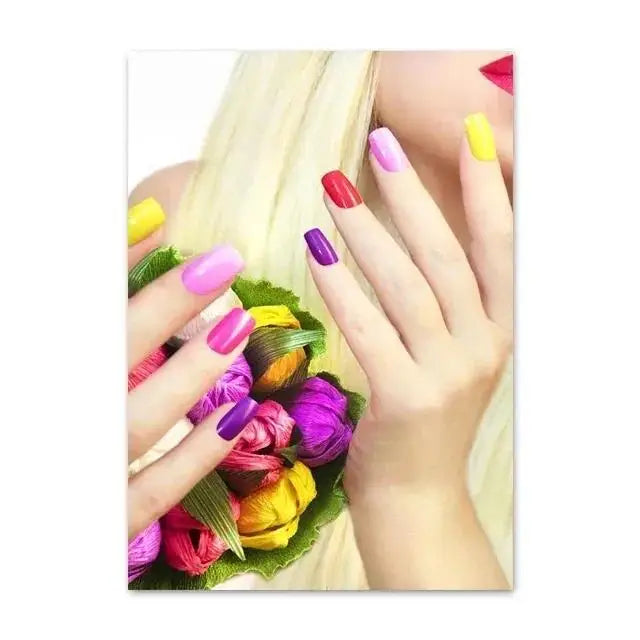 Nail Art Canvas Poster | Nordic Modern Wall Art for Salons