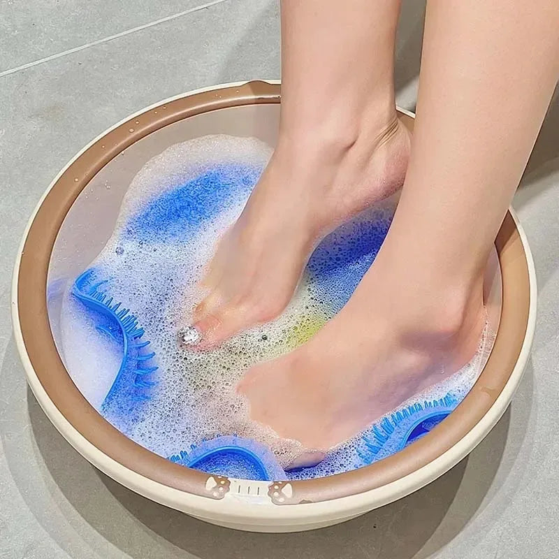 Flower Silicone Foot Scrub Mat – Non-Slip Shower Massage Pad
