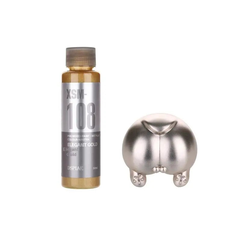 50ml Water-Based Pre-Mixed Metal Paint for Scale Models & Airbrush