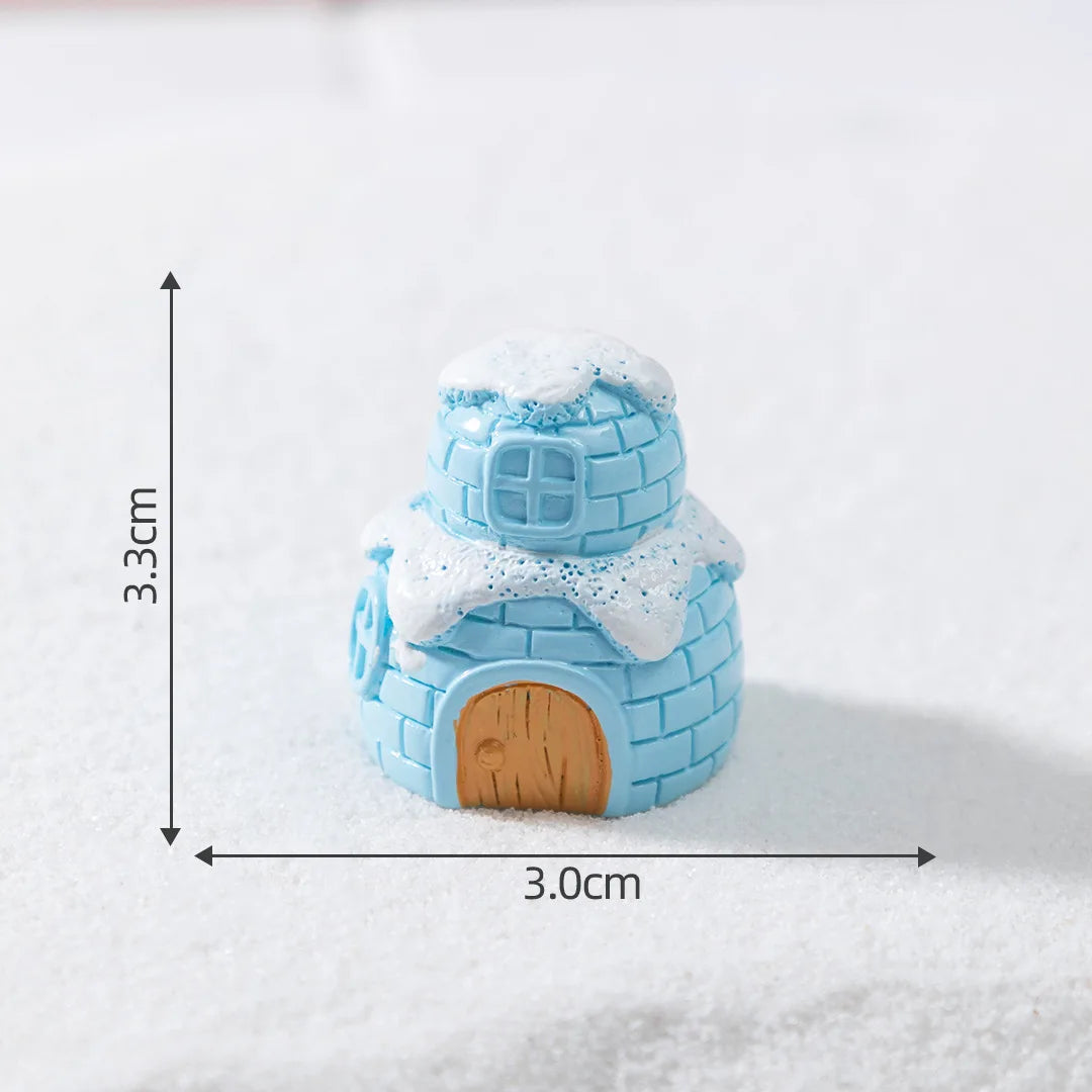 Christmas Mini Resin Figurines Miniatures Santa Claus Snowman Elk Ornament Micro Landscape Merry Xmas Ornament Decoration Decor Peaceful Pleasures Health and Wellness 5