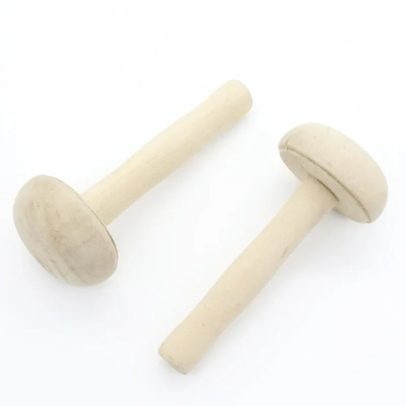 Wooden Mushroom Roller – Printmaking & Ink Rubbing Art Tool