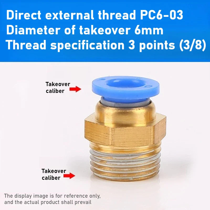 Copper Pneumatic Push-In Fitting | Quick-Connect Air Connector