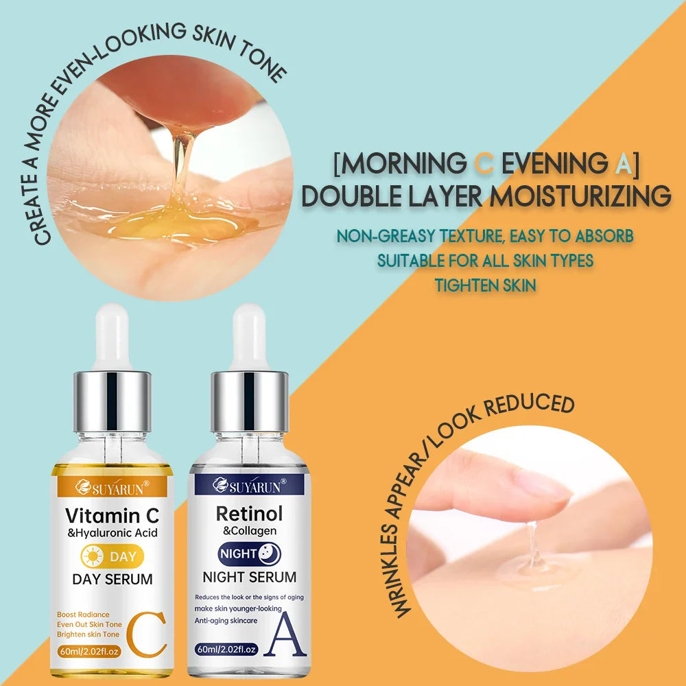SUYARUN Vitamin C & Retinol Serum – Brightening Anti-Aging Duo