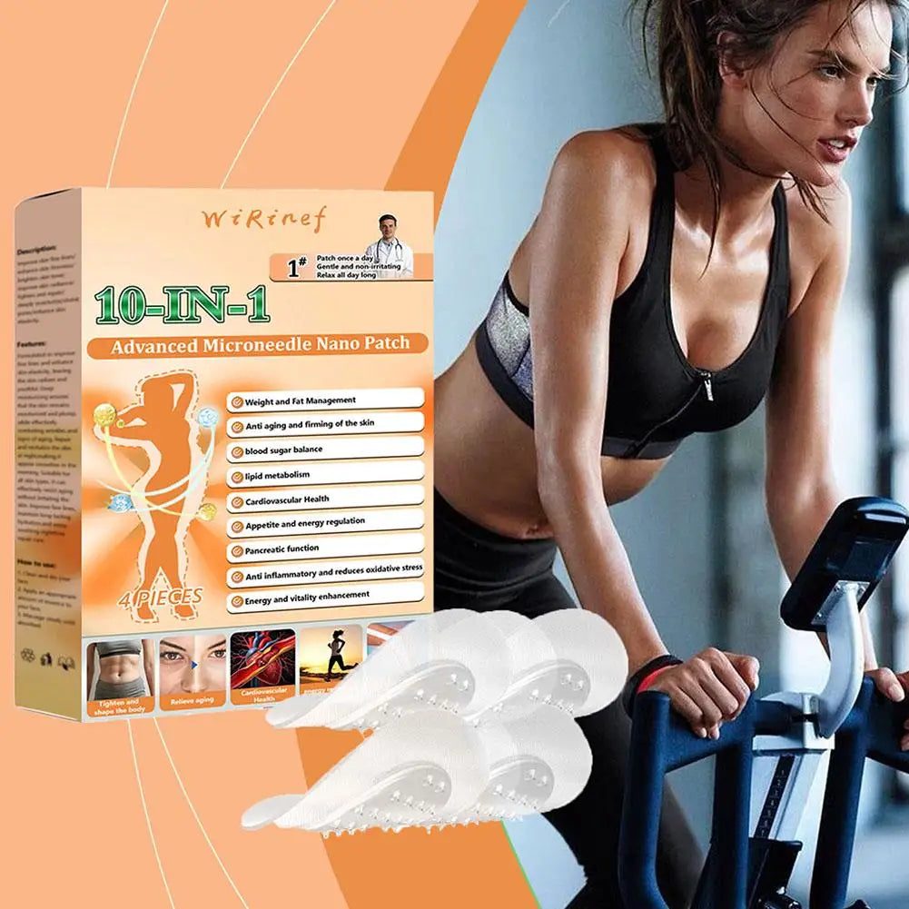 10 IN 1 Advanced Nano Microneedle Patch For Body Skin Daily Use External Application Care Sticker Breathable Adhesion ≤0.25mm Peaceful Pleasures Health and Wellness