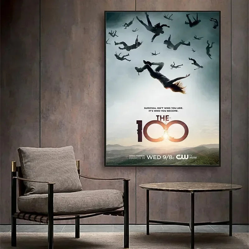 The 100 Season TV Series Minimalist Aesthetics Canvas Painting, Modern Print Wall Art for Living Room Home Decor Peaceful Pleasures Health and Wellness