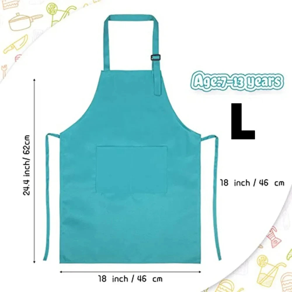 Kids Waterproof Apron with Pockets | Chef Cooking & Art Apron
