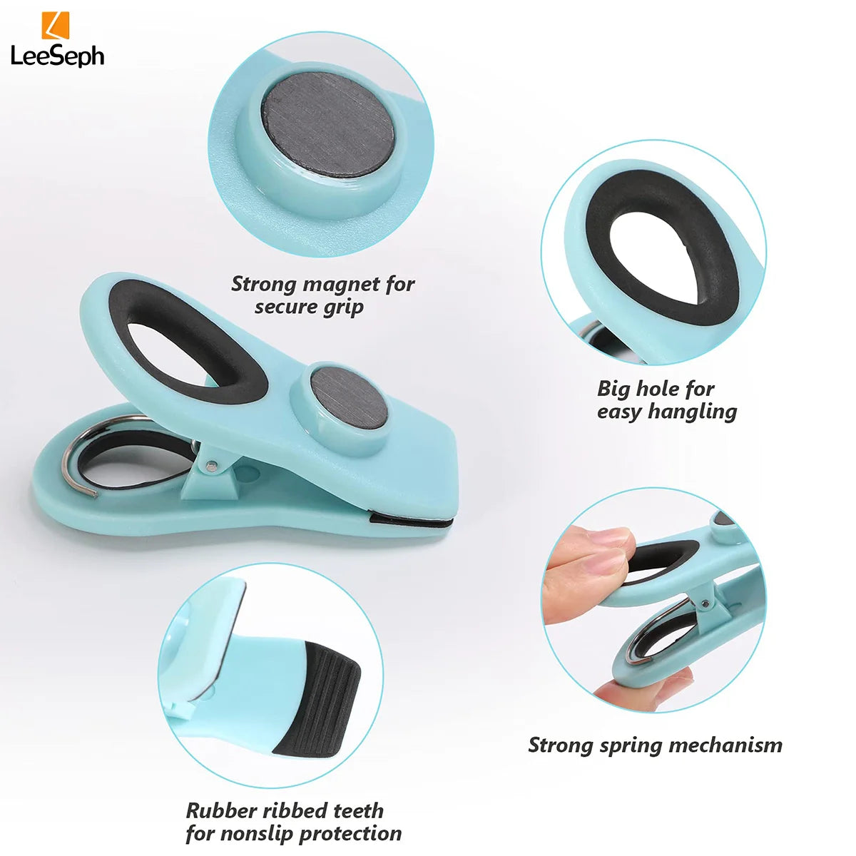 4/6/10 Pack Chip Clips, Magnetic Bag Clips with Air Tight Seal for Food Storage, Multicolor Peaceful Pleasures Health and Wellness