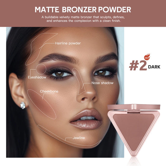 Matte Bronzer Powder | Face Contour & Long-Wearing Finish Matte Bronzer Powder Peaceful Pleasures Health and Wellness