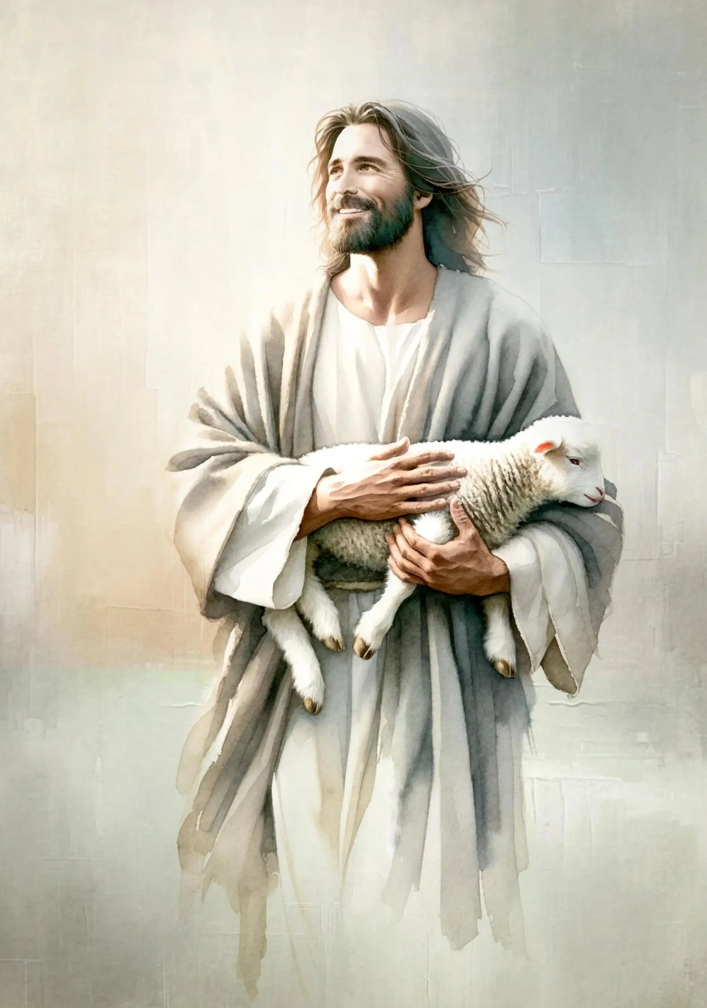 Jesus Christ Divine Hand Retro Canvas Wall Art | Religious Décor