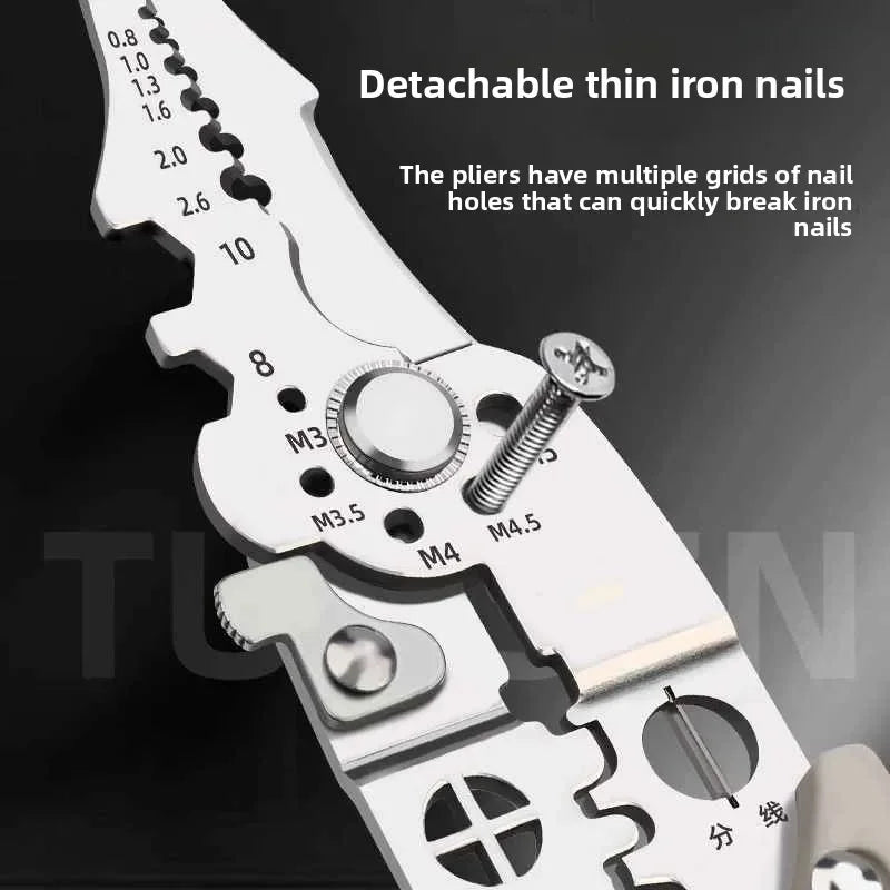 Professional Electrician Pliers, Multi-Function Wire Stripping and Crimping Tool for Electrical Wiring, Must-Have Electrician Peaceful Pleasures Health and Wellness