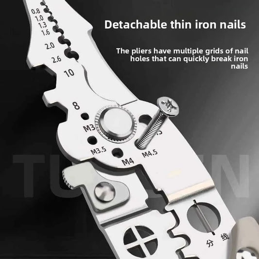 Professional Electrician Pliers, Multi-Function Wire Stripping and Crimping Tool for Electrical Wiring, Must-Have Electrician Peaceful Pleasures Health and Wellness
