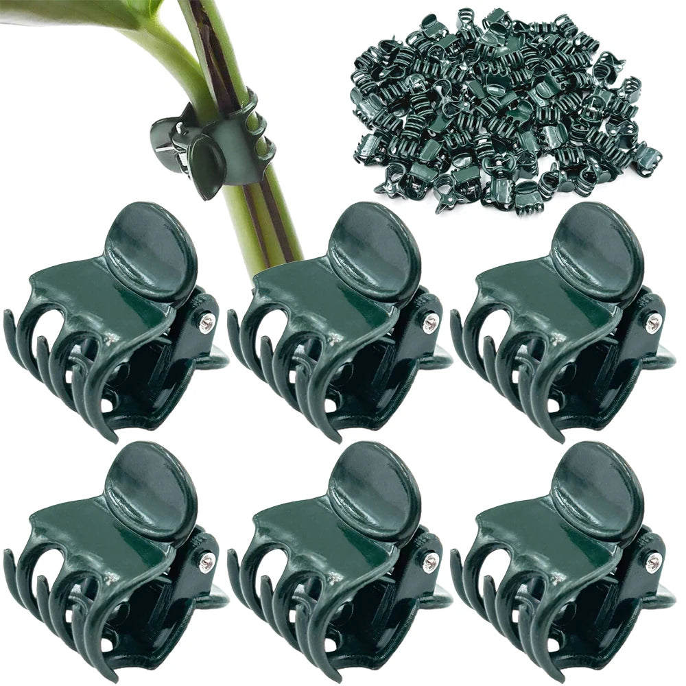 100pcs Garden Plant Clips Plastic Support Orchid Stem Clip for Vine Vegetables Flower Tied Bundle Branch Clamping Garden Tool Peaceful Pleasures Health and Wellness