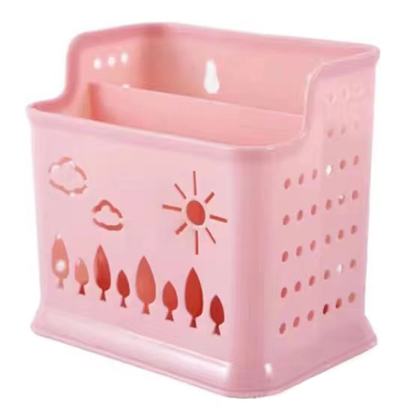 Kitchen Chopstick Utensil Holder Space Saving Easy Cleaning Holder for Holding Dinner Servert Tools Peaceful Pleasures Health and Wellness Pink