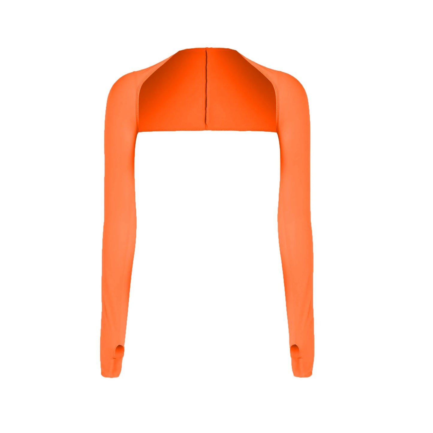 Ice Silk One Piece Shoulder Attached Ice Sleeve Women's UV-Resistant Outer Cover for Golf Sleeve Cover for Sun Protection Peaceful Pleasures Health and Wellness Orange