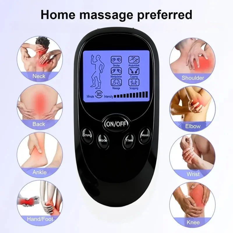 Muscle Stimulator, Electric Massager with 6 Modes and 11 Intensity Levels, Portable Battery and Dual USB Power Supply, Suitable for Home and Office Use, an Ideal Gift for Family and Friends Peaceful Pleasures Health and Wellness