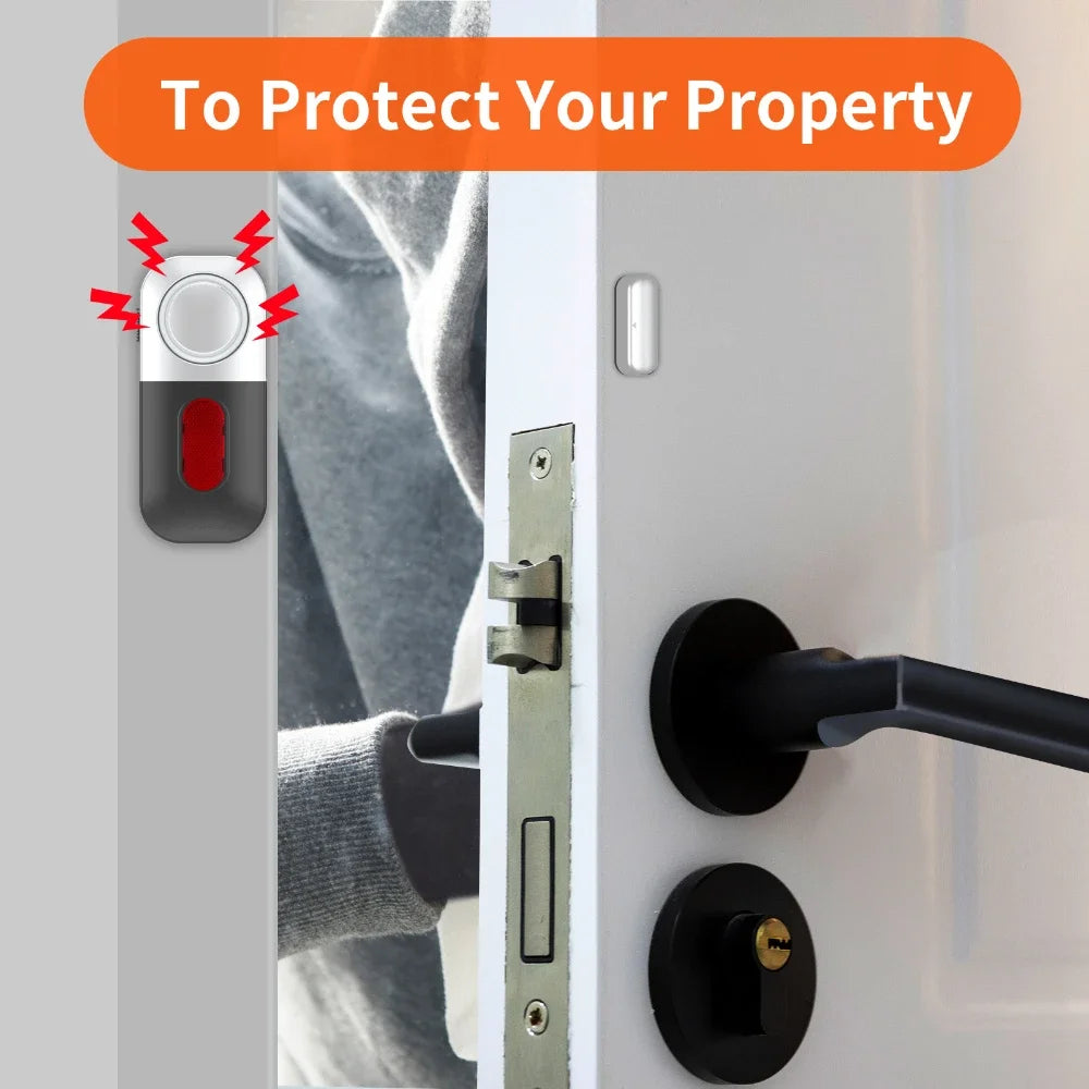 Home Security Burglar Alarm Wireless Door Opening Alarm Anti Theft Intruder Enter House Magnetic Sensor Door Window Entry Alarm Peaceful Pleasures Health and Wellness Default Title