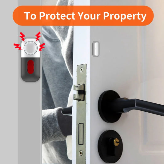 Home Security Burglar Alarm Wireless Door Opening Alarm Anti Theft Intruder Enter House Magnetic Sensor Door Window Entry Alarm Peaceful Pleasures Health and Wellness Default Title