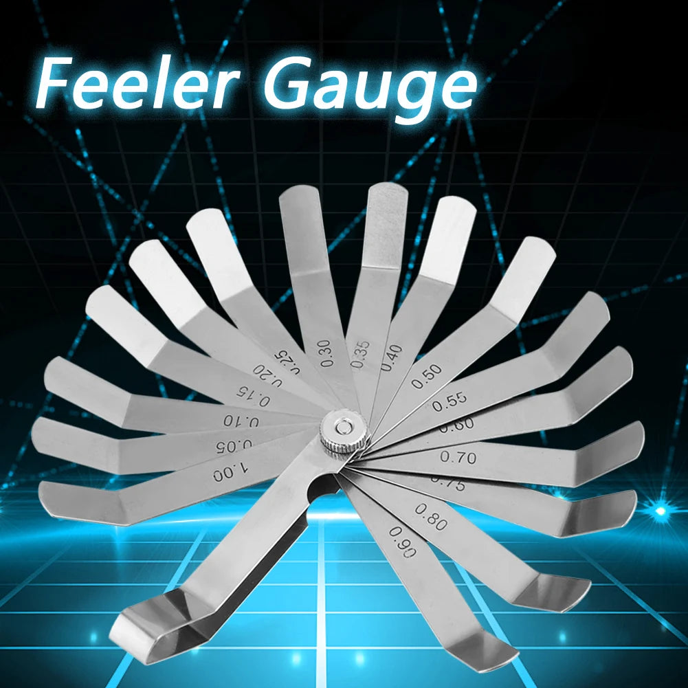 Curved Gauge Feeler Gauge Stainless Steel Curved Feeler Gauge Ruler Welding Inspection Tool 0.05-1.00mm Feeler Measuring Tool Peaceful Pleasures Health and Wellness
