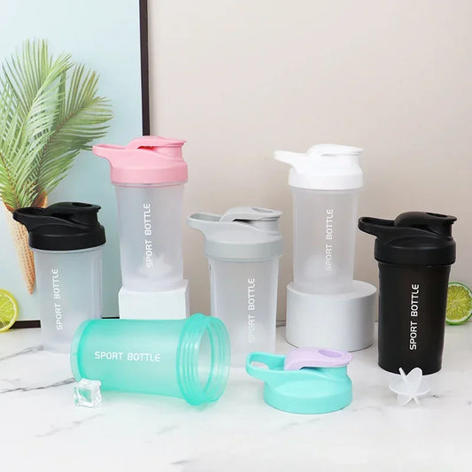300ml Portable Protein Powder Shaker Bottle Leak Proof Water Bottle for Gym Outdoor Fitness Training Sport Mixing Cup with Scale Peaceful Pleasures Health and Wellness