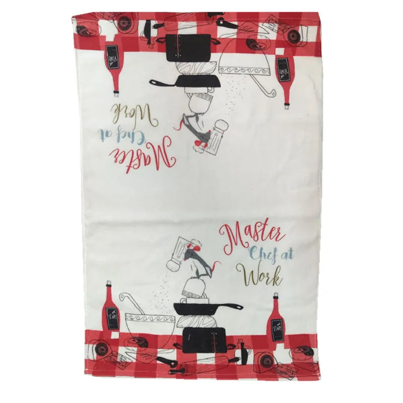 5-Pack 100% Cotton Printed Kitchen Tea Towels | 41x64cm