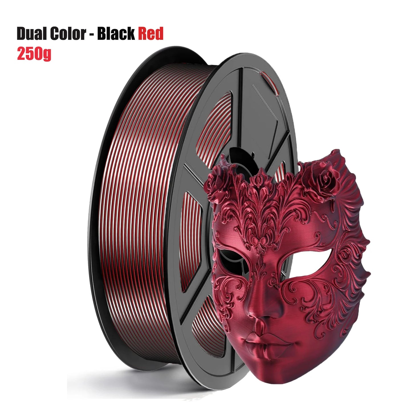 Silk Dual-Color PLA Filament 1.75mm | 2-in-1 Coextrusion FDM