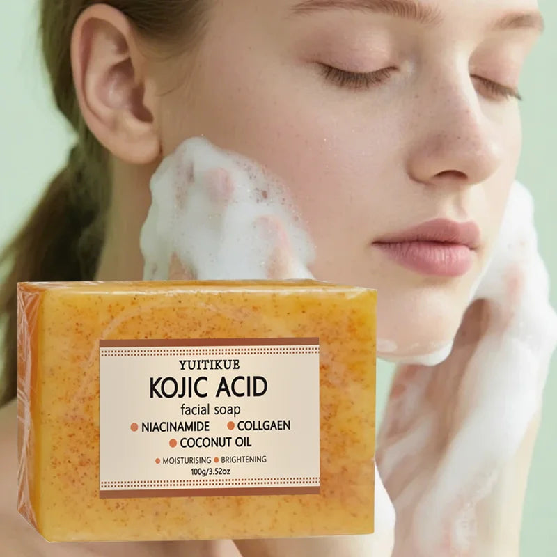 YUITIKUE Kojic Acid Brightening Soap – Niacinamide & Coconut Oil