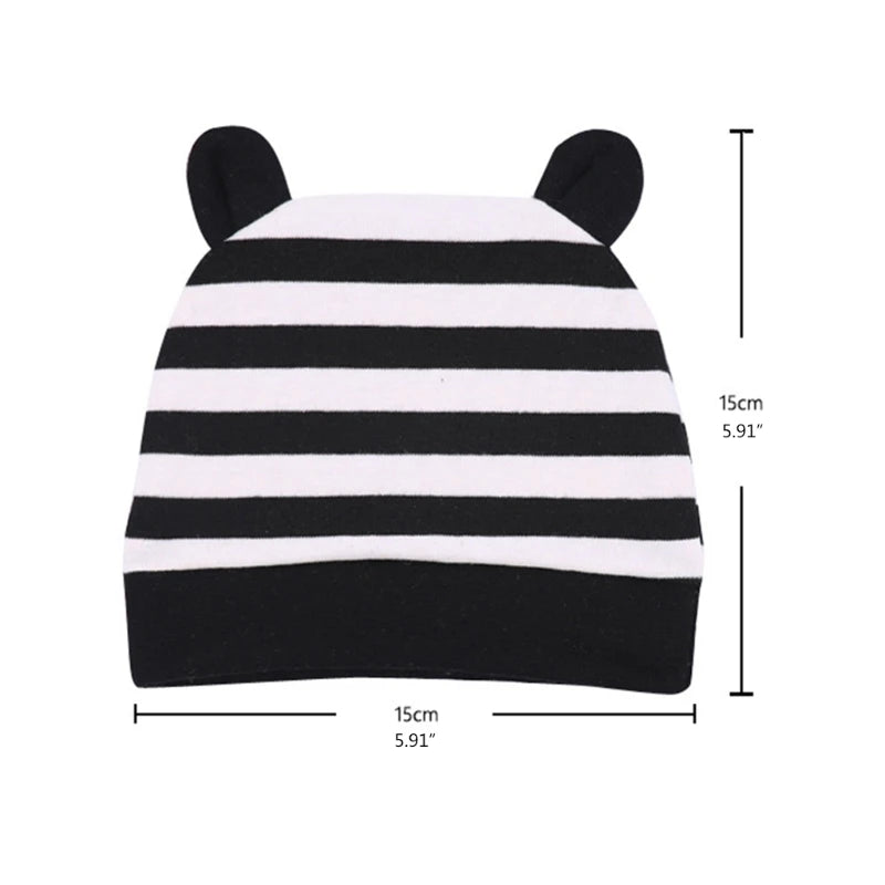 Infant Cotton Baby Bonnet Hospital Hat | Soft Solid Color 0-24M