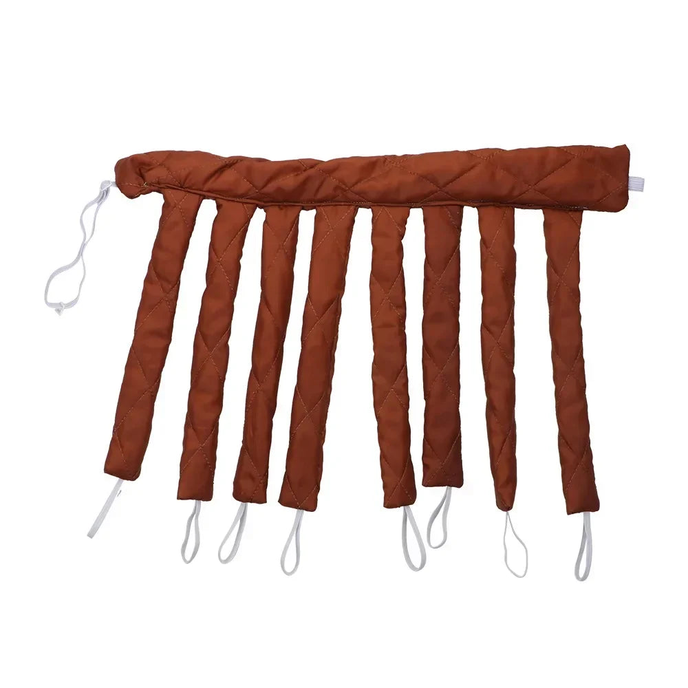 Heatless Sleeping Hair Curlers No Heat Curling Iron Rod Headband Curls Silk Ribbon Hair Rollers Soft Bar Wave Hair Styling Tool Peaceful Pleasures Health and Wellness Brown