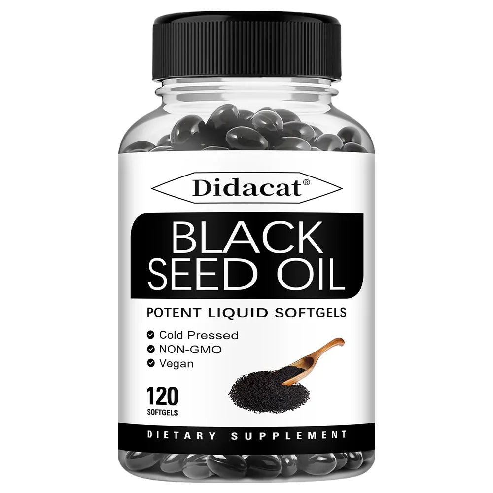 Black Cumin Seed Oil 1000mg Softgels – Skin Hair Immune Support