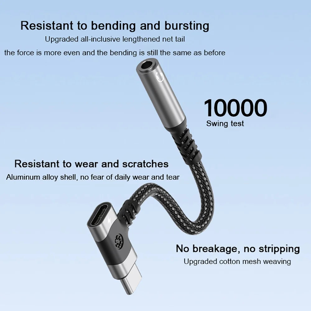 2-in-1 Type C to 3.5mm Jack Audio Adapter PD Charging Splitter Cable Converter for iPhone 15 Samsung Xiaomi Peaceful Pleasures Health and Wellness