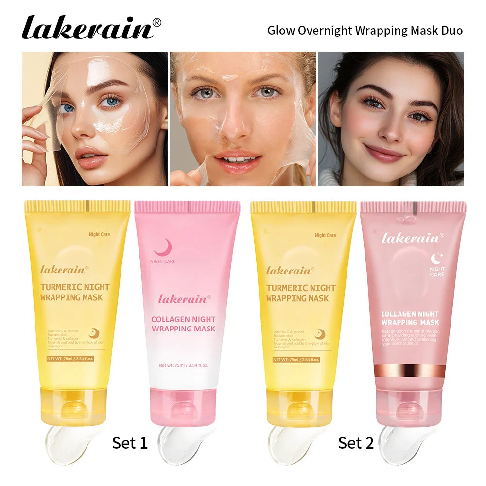 Glow Overnight Wrapping Mask Duo – Turmeric & Collagen