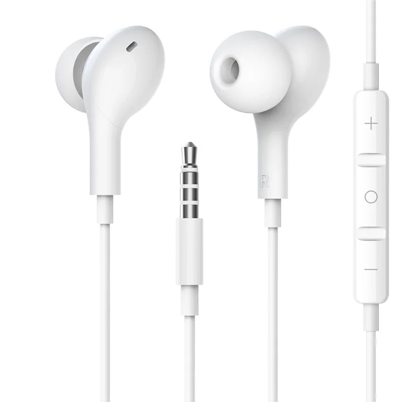 1pc HIFI In-Ear Wired Gaming Earphones, Microphone & In-Line Control, 3.5mm Jack, Premium Sound Quality, Lightweight Portable Peaceful Pleasures Health and Wellness WHITE