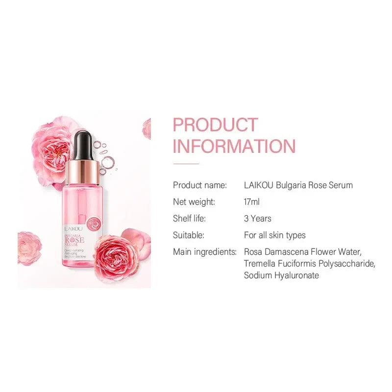 LAIKOU Rose Facial Serum – Anti-Aging, Brightening, Deep Hydration