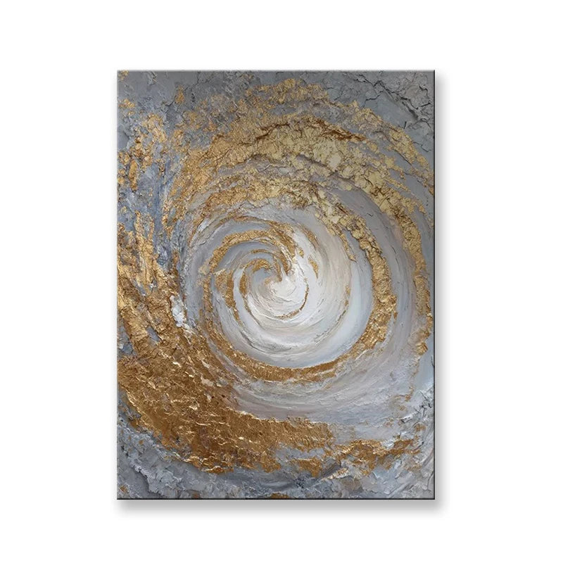 Nordic Hand Painted Canvas Oil Painting Abstract Gold Foil Poster Wall Art Picture Home Decor Hanging Mural For Living Room Peaceful Pleasures Health and Wellness no frame 100cmx200cm