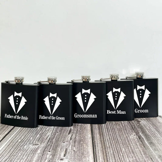 Father of the Bride Flask | Best Man Groomsman Wedding Gift Wedding Party Flask Peaceful Pleasures Health and Wellness