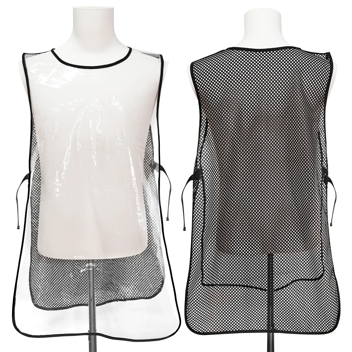 Waterproof Solid Color Minimalist Sleeveless Salon Apron, Adjustable Breathable Grid Back Waterproof Hairdressing Work Apron Peaceful Pleasures Health and Wellness