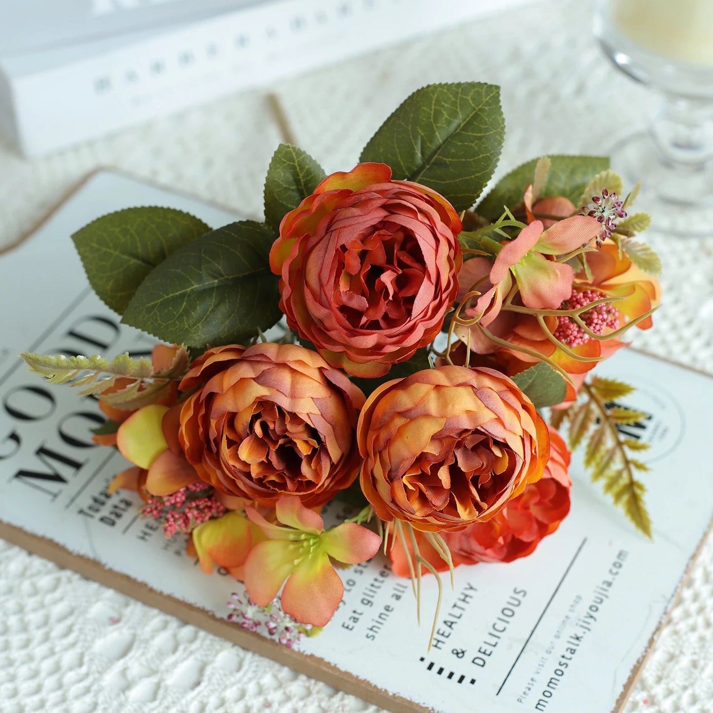 Artificial Silk Peony Bouquet | Wedding & Home Floral Decor