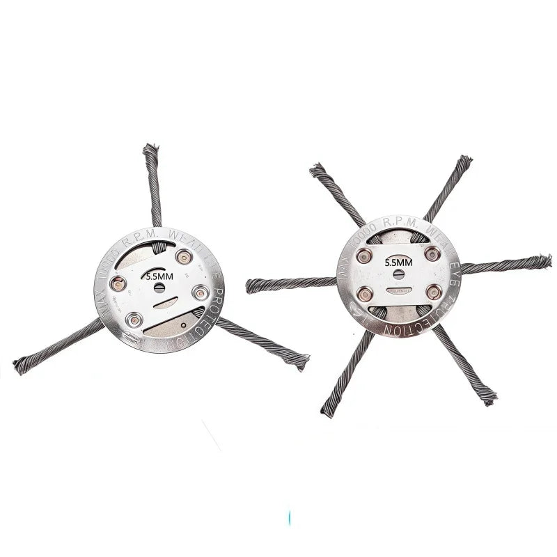 Steel Wire Wheel Weed Brush Trimmer Head – Moss & Rust Removal