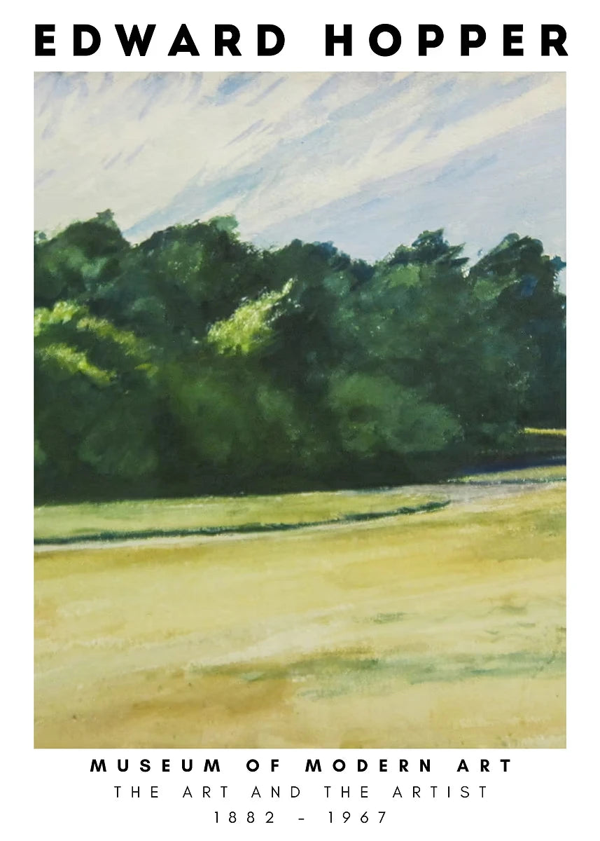Edward Hopper Museum Exhibition Abstract Posters and Prints Canvas Painting Wall Art Picture for Living Room Home Decor Cuadros Peaceful Pleasures Health and Wellness DM89-13 40x50cm Unframed