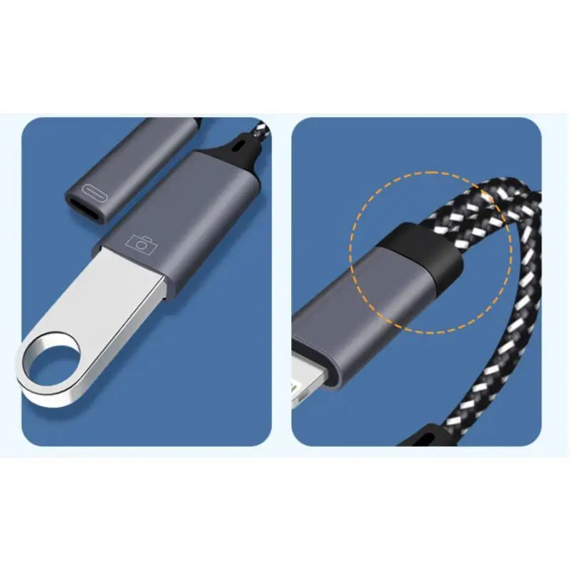 2 in 1 Type C to USB A Adapter With PD Charging Port USB C OTG Cable Phone Adapter for Samsung Huawei Xiaomi Phone Laptop Tablet Peaceful Pleasures Health and Wellness