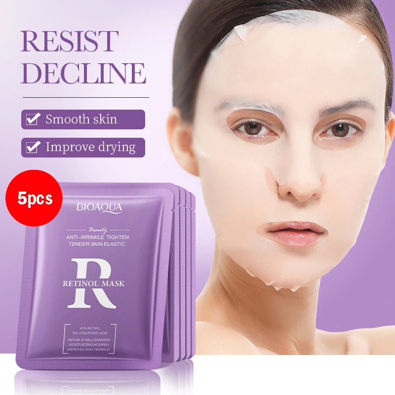 BIOAQUA Snail Hyaluronic Acid Retinol Face Mask 5/10 Pack