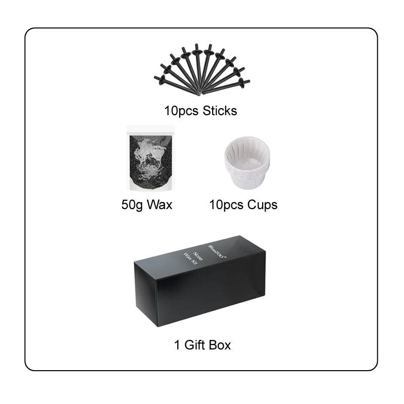 2026 Portable Nose And Ear Hair Removal Wax Bean Kit - Paper-Free Cleaning Set for Men & Women - Wax Bean Hair Removal Kit Peaceful Pleasures Health and Wellness 112-Black