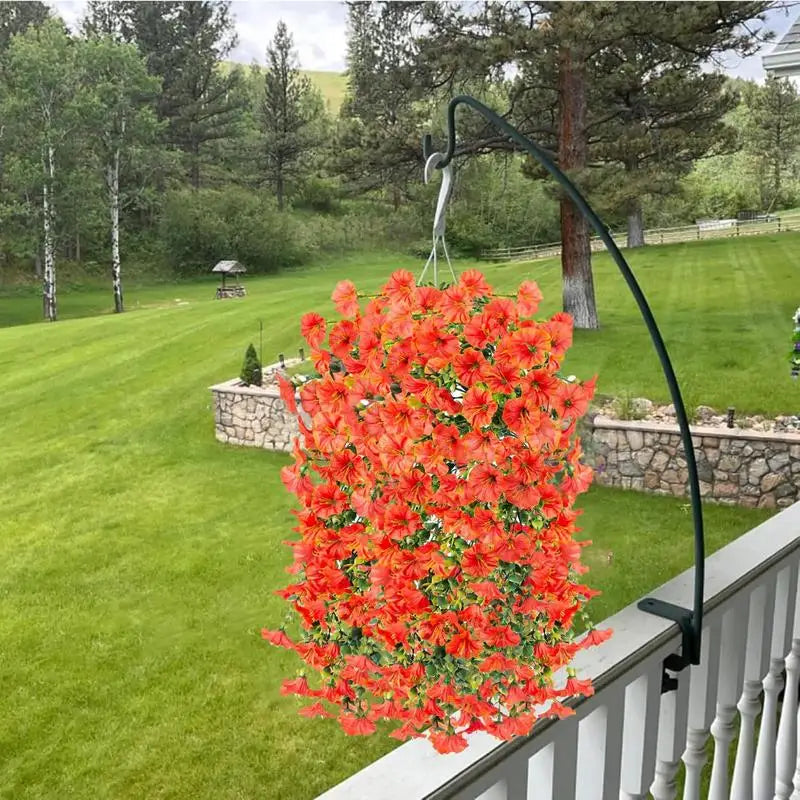 Artificial Petunias For Outdoors 2pcs Faux Petunias Artificial Plants Weatherproof UV Resistant Simulated Colorful Everlasting Peaceful Pleasures Health and Wellness