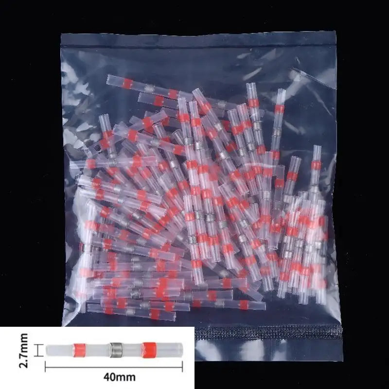 100Pcs Waterproof Solder Seal Heat Shrink Wire Connectors Kit