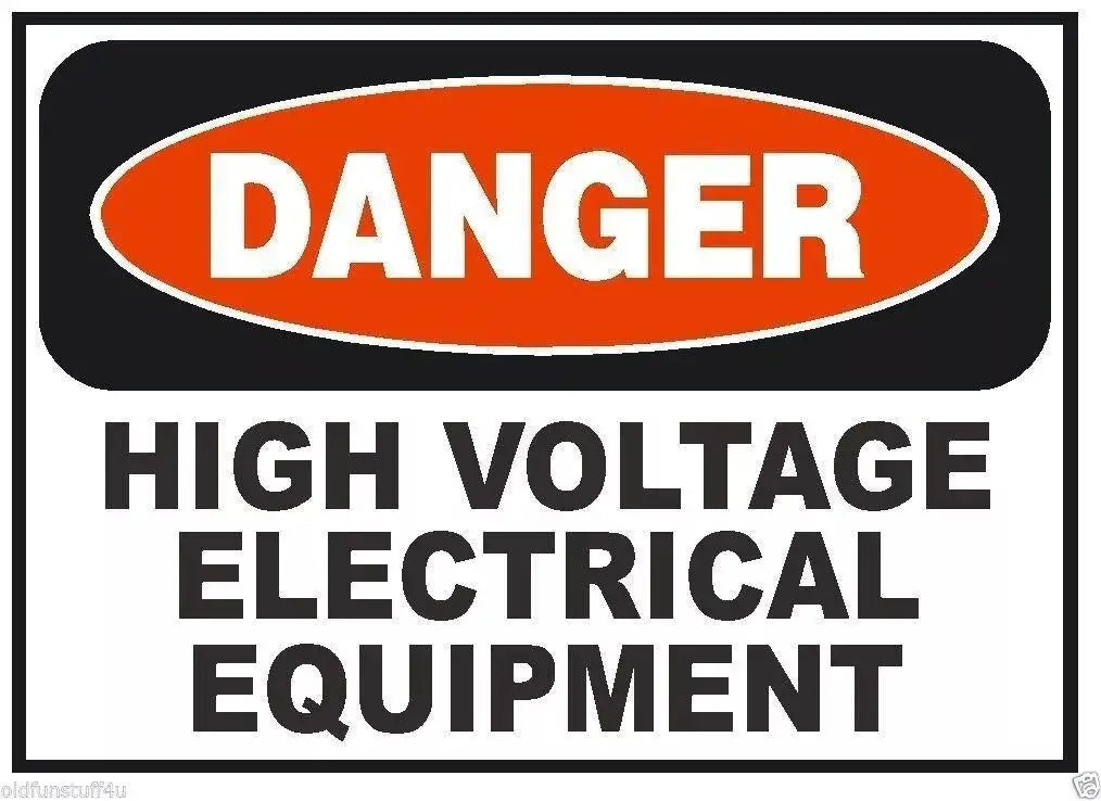 Danger High Voltage Equipment Safety Car Decal Peaceful Pleasures Health and Wellness
