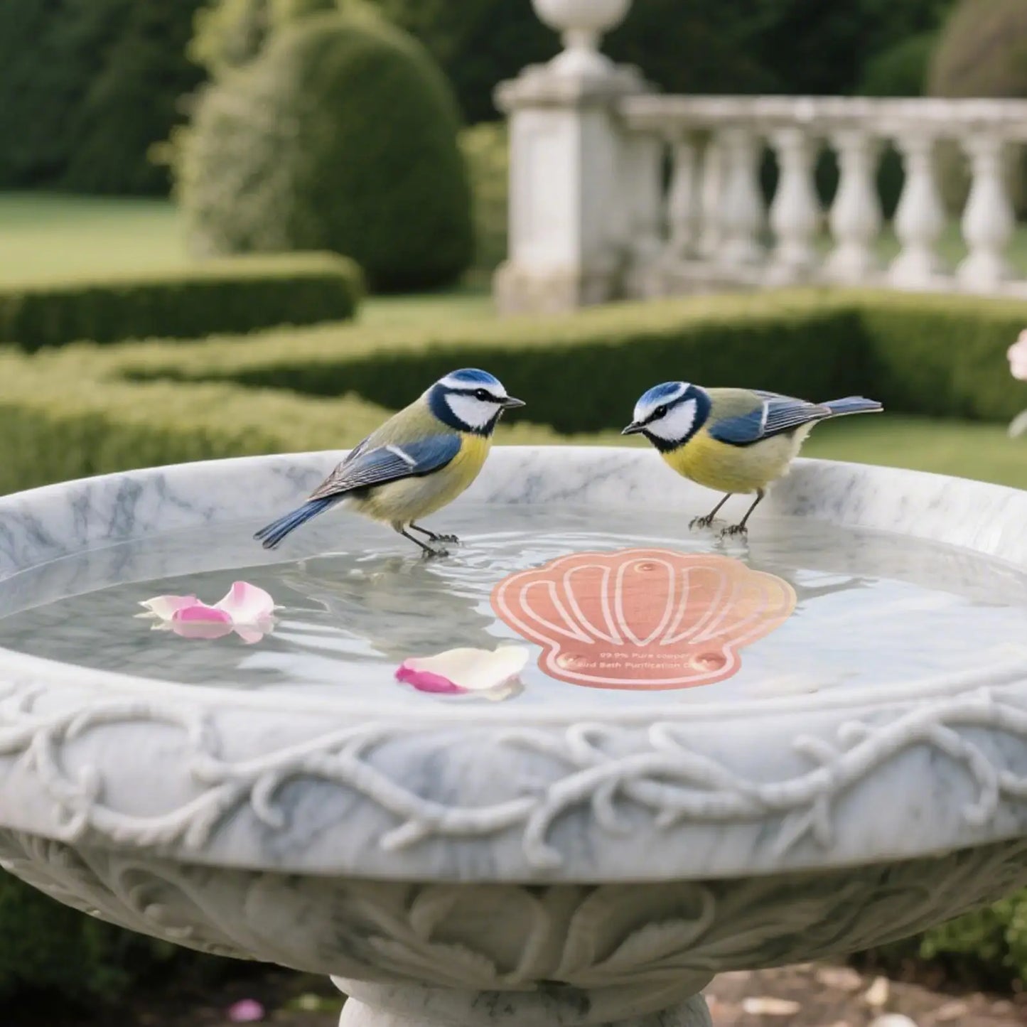 Copper Bird Bath Dish | Weather-Resistant Triple-Point Tray