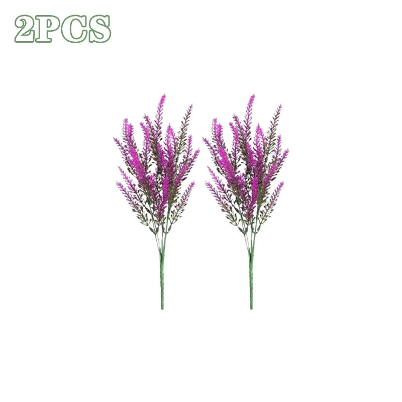 UV Resistant Lavender Artificial Flowers | Outdoor Garden Decor