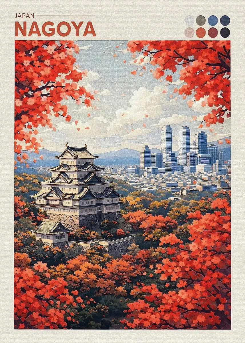 Japan Autumn Cityscape Posters Yokohama Shizuoka Hakodate Modern Prints Canvas Painting Wall Art Picture Home Living Room Decor Peaceful Pleasures Health and Wellness 17 50x70cm